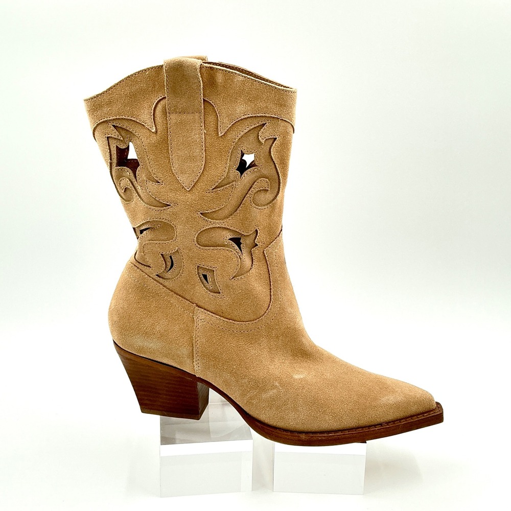 Dolce Vita Size 9.5 Boots Dune Suede Cutout Western NEW Soey Womens $240